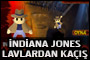 Lavlardan kaçması için indiana jones'e yardım edin