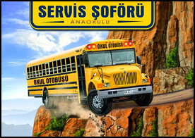 Anaokulu servis şoförü olarak öğrencileri zamanında evlerine ulaştırmak için engebeli yollarda servis otobüsünü sür
