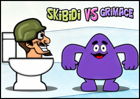 Grimace'in başı büyük belada ve tehlikeli Skibidi Uzaylılarından korumak zorunda