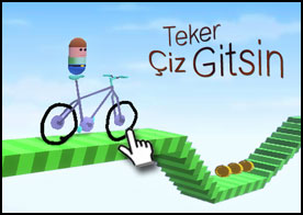 İstediğiniz gibi bir teker çizin bisikletiniz onu kullanarak engelleri aşıp yarışı önde tamamlasın