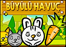 Uzaylılar tarafından kaçırılan minik tavşanı sihirli havucun bulunduğu son odaya ulaştırın