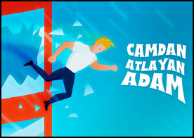 İşyerinde canı sıkılan adamımız pencereden atlayıp uzaklara gitmeye çalışıyor