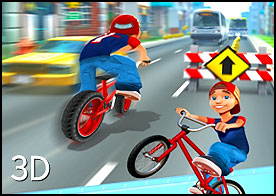 BMX'ine atla çılgın yollarda çılgınca bisiklet sür engelleri aş