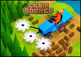 Ağaç kesmekte usta bir oduncu olarak traktörünüze atlayın ve odunluk olarak ayrılan ağaçları en hızlı şekilde kesin