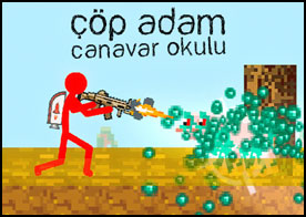 Çöp adam olarak canavar okulundaki tüm zorlu çete elemanlarını temizle