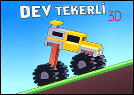 Dev tekerli ve amortisörlü aracımızı engellerle dolu parkurda tek parça halinde bitişe ulaştırın - 1720