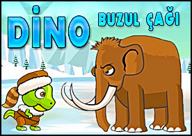 Baba dinoya ve onun oğluna buzul çağında hayatta kalabilmeleri için yardımcı olun