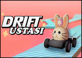 Bir drift ustası olarak keskin virajlarla dolu yolda uçuruma düşmeden son hız ilerle
