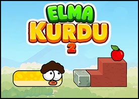 Sevimli elma kurdumuz deliğe ulaşmak için elmaları yiyerek boyunu büyütmeye ve engelleri aşmaya devam ediyor - 18