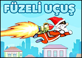 Yılbaşı hediyesi dağıtmak isteyen noelbaba jet motoruyla yola koyulur