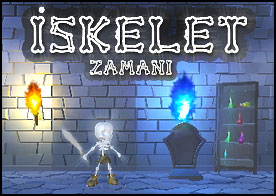 Ürkütücü ve karmaşık mağaralarda iskeletler olarak tüm engelleri aşıp hazineye ulaşın