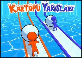 Kartopunu daha büyük yuvarla ve rakiplerinin kartopuna çarparak onları ez yarışı birinci olarak bitir
