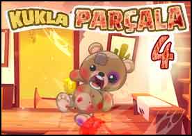 Süper kukla parçalayıcı ile çeşitli silahları kullanarak bu sefer kukla ayıyı parçalara ayırıyoruz