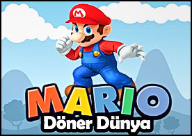 Süper Mario'ya engellerle dolu bu döner dünyadaki macerasında yardımcı olun