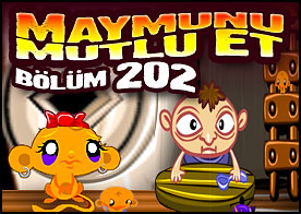 Maymunu Mutlu Et Bölüm 202 - Bu sefer su üstündeki kulübeye gidip bilmeceleri çözerek minik maymunumuzu mutlu ediyoruz