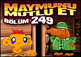 Maymunu Mutlu Et Bölüm 249 - Bu sefer ahşap eve gidip bilmeceleri çözerek minik maymunumuzu mutlu ediyoruz