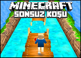 Minecraft aleminde engellere takılmadan gidebildiğin kadar ileri git