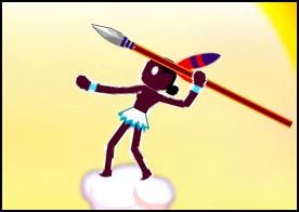 Mızraklı avcı olarak kabilenizi kurtarmak için tüm düşmanları öldürmelisiniz