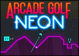 Parıltılı neon aleminde golf topunu ustaca hesaplarla fırlatıp deliğe sok