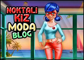Noktalı kızımız mucize uğur böceği moda bloğu için içerik hazırlamakta ona seçimlerinde yardımcı olun