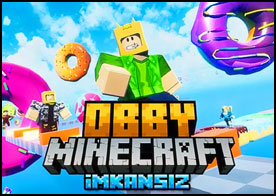 Robot kahramanımız Obby ile bu sefer minecraft aleminde imkansız parkurları aşmaya devam ediyor