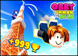 Merdivenleri tırmanarak çıkabildiğin kadar yükseğe çık ve kendini boşluğa bırakarak Obby ile eğlencenin tadını çıkar - 3