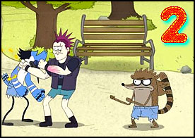 Mordecai ve Rigby yumruklarını konuşturup maceraya devam ediyor