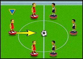 Futbolcuyu sürükleyerek sapanla fırlatır gibi topa fırlatarak gol at