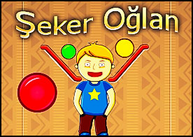 Şeker yemeye doymayan şeker oğlan kafasını huninin altına koymuş gelen tüm şekerleri yiyor
