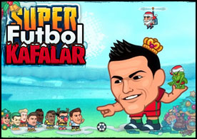 Favori takımını seç ve yılbaşı temalı bu süper kafa futbolunda rakip kaleyi gol yağmuruna tut