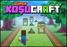Minecraft aleminin karakterleriyle hazırlanmış keyifli bir koşu macerası sizi bekliyor