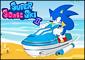 Süper Sonic süper jetskisi ile zorlu akrobatik hareketlerle parkuru tamamlamaya çalışıyor