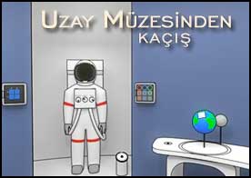 Uzay çalışmalarında kullanılan eşyaların sergilendiği müzede yalnız başına kalmış durumdasın buradan bir çıkış yolu bulmalısın