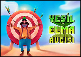 Elma avcısı bu yenilenmiş versiyonda yine adamın başında duran elmayı vurmaya çalışıyor