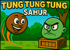 Tung Tung Sahur olarak Angry Birds türü bu oyunda zombi yumurtakafaları imha edin - 2